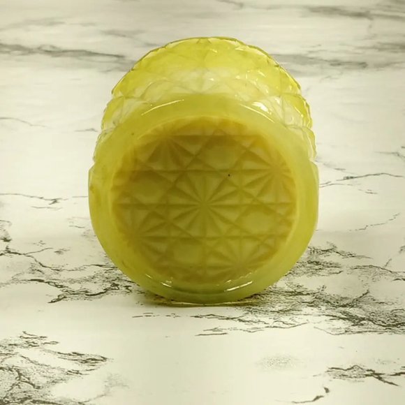 Degenhart Glass Ohio Salt Cellar Saucer Paperweight Trinket Vtg - Picture 6 of 11